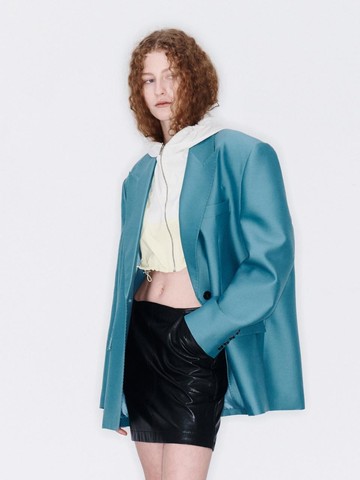 DETACHABLE-HOOD JACKET (BLUE)