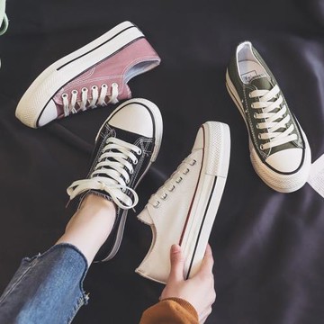 春季厚底帆布鞋女款2024年新款春款百搭休閑板鞋布鞋小黑鞋球鞋子