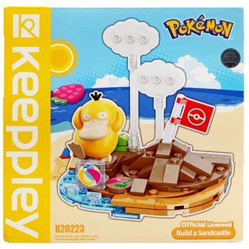 keeppley 奇妙積木 寶可夢 小場景系列 悠閒堆沙堡  1盒