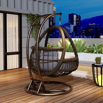 免運開發票 戶外吊籃家用秋千陽臺休閑搖藍鳥巢吊椅藤椅雙人搖椅戶外庭院懶人 快速出貨