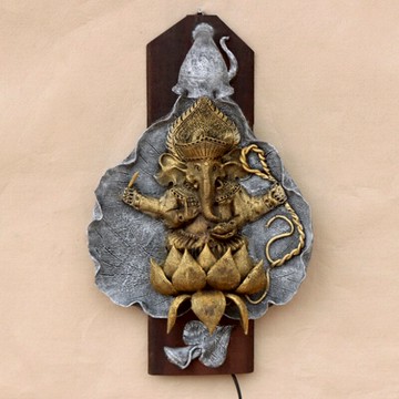 泰國進口 東南亞創意大象鼻神樹脂 個性床頭燈客廳過道壁燈裝飾品