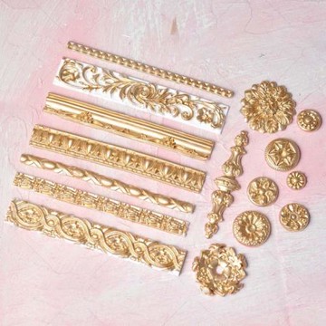 歐式石膏線花邊線條浮雕圍邊硅膠模具   翻糖復古圖騰甜品臺模具