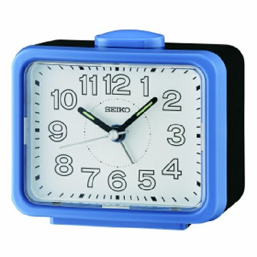 seiko SK037 精工鐘 (QHK061L) 夜光指針鬧鈴貪睡鬧鐘 藍 8.6 x 10.9 x 6.4cm｜樂天全館特惠中★指定刷卡回饋10%
