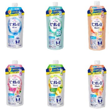 日本【花王 KAO】 弱酸性境內版系列 親膚沐浴乳 補充包-340ml