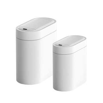 ELPHECO 雙開感應垃圾桶 7L+9L 白色