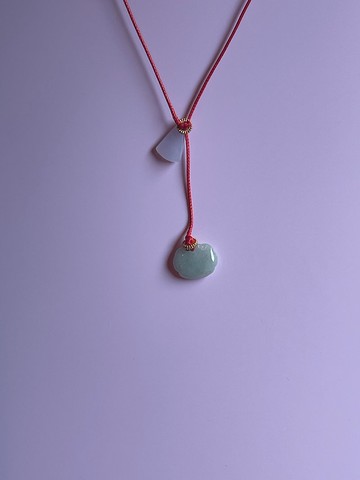 【祈福II平安】翡翠長項鍊 緬甸玉無優化A貨翡翠項鍊