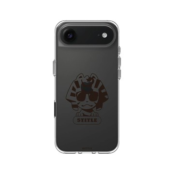iPhone Air Clear Case（相機按鈕） 透明 - 老高與小茉 - 抬頭星人系列-法老王黑白款