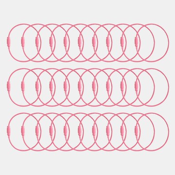 粉彩色鋼絲鑰匙圈  30個  淺粉色