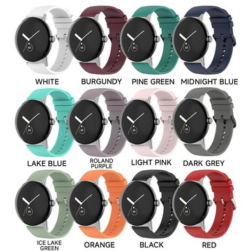 真我硅膠錶帶 適用於 谷歌 Google Pixel Watch 4 3 2 1系列 41mm 45mm 運動硅膠腕帶