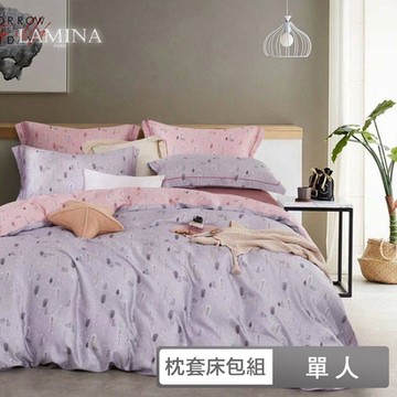 LAMINA 可愛多-灰 雙人 100%萊賽爾天絲枕套床包組