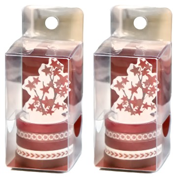 德德小品集 slim套裝紙膠帶 信的戀人 5mm x 3m  紅楓  2組