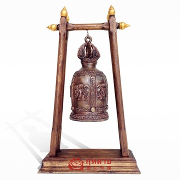 泰國擺件工藝品 銅鈴鐺純銅風水鎮宅大號 泰式東南亞風格家居飾品1入