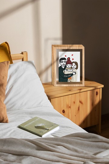 【母親節禮物】& 母親似顏繪裱框画 | 精緻禮盒