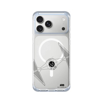 iPhone 17 Pro Max ClearX (MagSafe 兼容) 冰透藍 - 迪士尼-星際大戰 Star Wars - 鈦戰機-線條黑