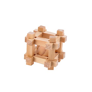 Canary 喀哩喀哩方塊 M-T273 鳥類益智玩具 天然木質安全無毒 增加籠內趣味性  原木色  1個