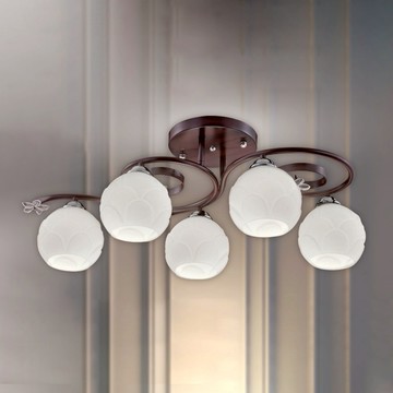 E27鄉村風半吸頂五燈 B261-13-63593