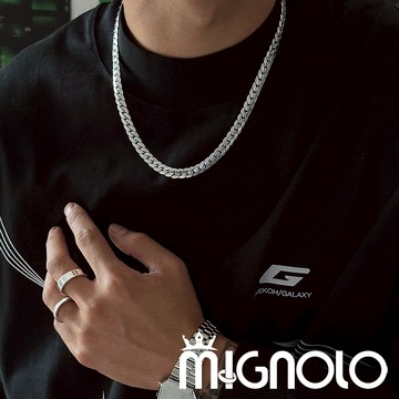 MIGNOLO💫壓花古巴項鍊 鈦鋼項鍊 百搭 項鍊 粗項鍊  嘻哈項鍊 316L醫療鋼