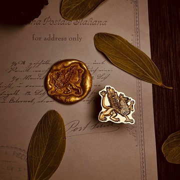 【獅鷲】火漆印章異形浮雕3D立體復古章頭手帳禮物信封印章