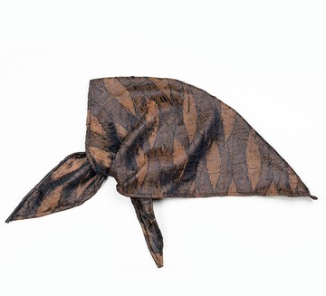 美式複古 小眾紋理漸變防曬面罩面巾機車頭巾三角巾