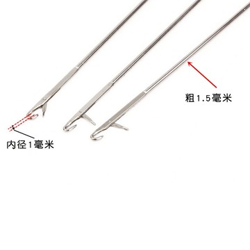 超長帶舌鉤 翻里器/翻帶器不銹鋼鉤針串佛珠勾針鋼絲長鉤針手工