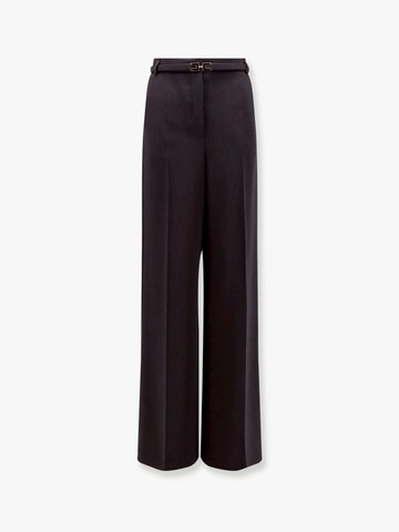 Tuxedo trouser with belt and enamelled detail - ELISABETTA FRANCHI - gender_Woman