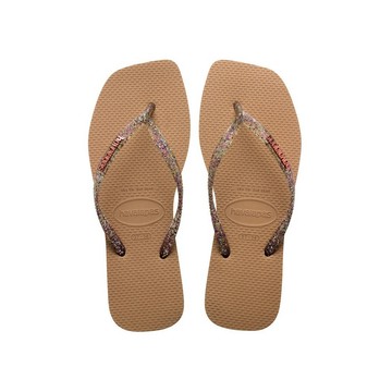 Havaianas 哈瓦仕 Slim Square Logo Metallic 女 方形夾腳拖 4148257-3581W