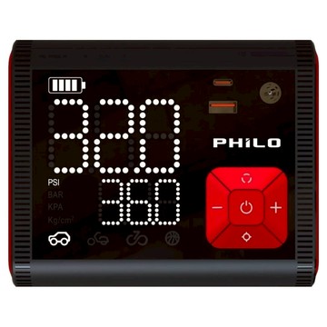 Philo飛樂 充霸王 雙氣缸大馬力 無線電動打氣機 TP88  146 x 118 x 60.5mm  1個