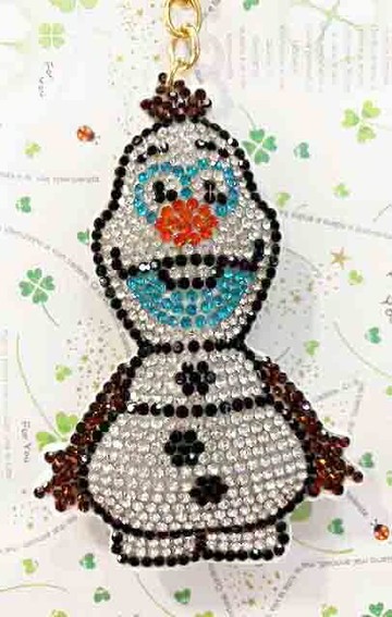 【震撼精品百貨】冰雪奇緣 Frozen 迪士尼公主系列亮片鑰匙圈/吊飾-冰雪站立#27776 震撼日式精品百貨