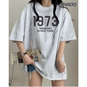 太好看了一定要入！ 美式復古 短袖 灰色衣服 短袖上衣 t恤女 精品短袖 重磅短袖 嘻哈T恤 潮牌 t恤 夏天衣服 夏裝