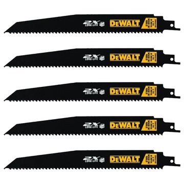 DEWALT 雙金屬2X軍刀鋸片 DWA4169 適用於切割金屬  5個