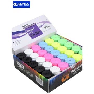 60條阿爾法手膠TG200羽毛球網球拍粘性把膠彈弓魚竿防滑纏繞綁帶