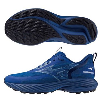 Mizuno 美津濃 慢跑鞋 男鞋 一般楦 防水 WAVE RIDER GTX 3 藍 J1GC257902