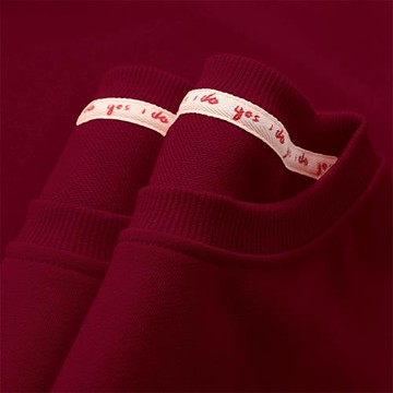 暗紅色酒紅色本命年長袖衛衣女春秋款2025年新款港風chic純色上衣