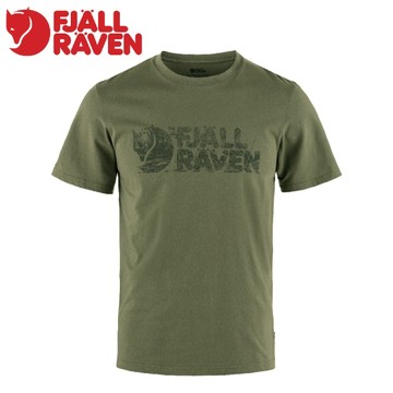 【Fjallraven 小狐狸 男 Lush Logo T-shirt《月桂綠》】F12600219/短T/短袖/圓領T/棉T