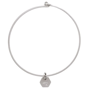 光圈 極簡幾何西德鋼手環-女款銀