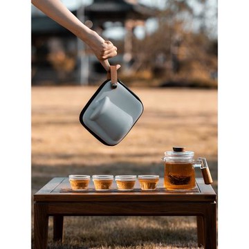 如初日式玻璃旅行茶具一壺四杯便攜帶戶外功夫茶具整套快客杯簡約