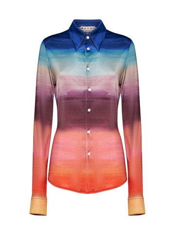 Marni Multicoloured Jersey Shirt With Dark Side Of The Moon Print