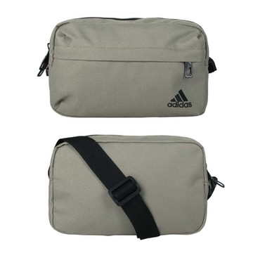 ADIDAS 小型運動腰包-斜背包 肩背包 隨身包 2L 愛迪達 H30333 軍綠黑