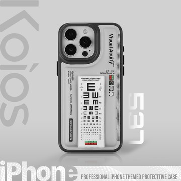 【Koios】視力檢查表支架手機殼 iPhone 15 14 13 Pro Max 保護殼 隱藏支架 支架殼 氣墊