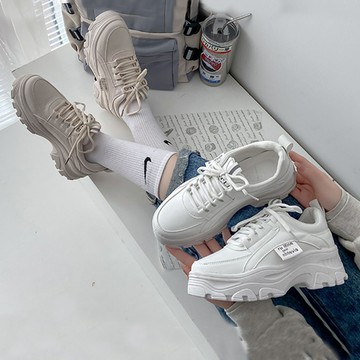 【韓國K.W.】Y7057閃耀夏日穆勒鞋厚底好穿鞋(小白鞋/帆布鞋/樂福鞋/休閒鞋)