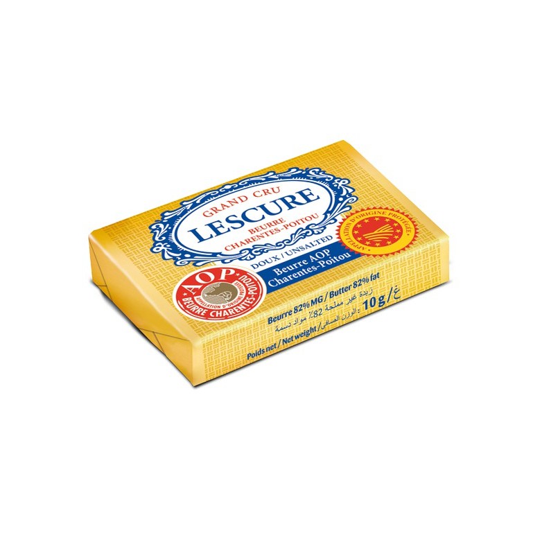 【德麥食品】法國 LESCURE 萊思克 AOP迷你發酵有鹽/無鹽奶油10g /100入