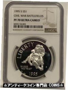 アンティークコイン コイン 金貨 銀貨 Civil War NGC PF Ultra Cameo Modern Commemorative Silver Dollar 1995-S