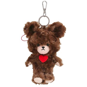 【震撼精品百貨】上學熊The bears school~日本小熊學校 絨毛玩偶吊飾 鑰匙圈-愛心*20688