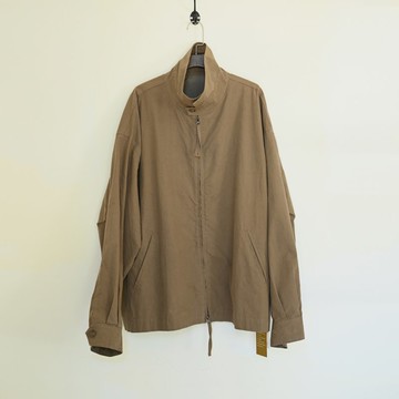 中性休閒風縐褶袖-寬版鬆外套-綠色