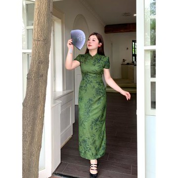 五花不是肉大碼女裝新中式提花改良旗袍裙胖mm夏季國風禪意連衣裙