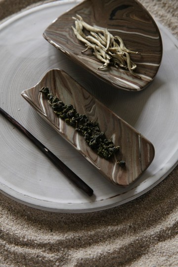 @studio_florero 石紋絞胎茶則