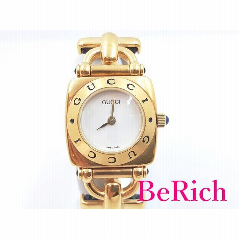 グッチ GUCCI ホースビット レディース 腕時計 6300L スクエア SS 