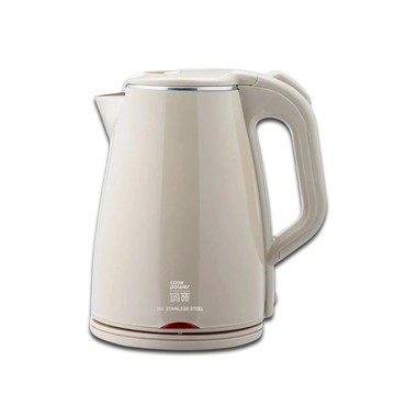 【CookPower鍋寶】316雙層防燙保溫快煮壺(KT-90171)｜1.7L 奶茶色 煮水壺 電茶壺