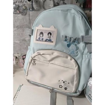 頑皮大人原創雙肩包學生黨可拆卸痛包娃包二次元包日常上課書包