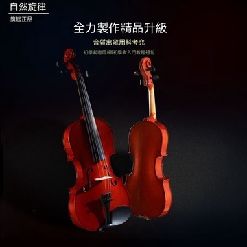 統編發票/保固 自然旋律手工實木小提琴初學者成人專業考級兒童入門練習小提琴 提琴 學校社團 小提琴 初學者 凱斯特